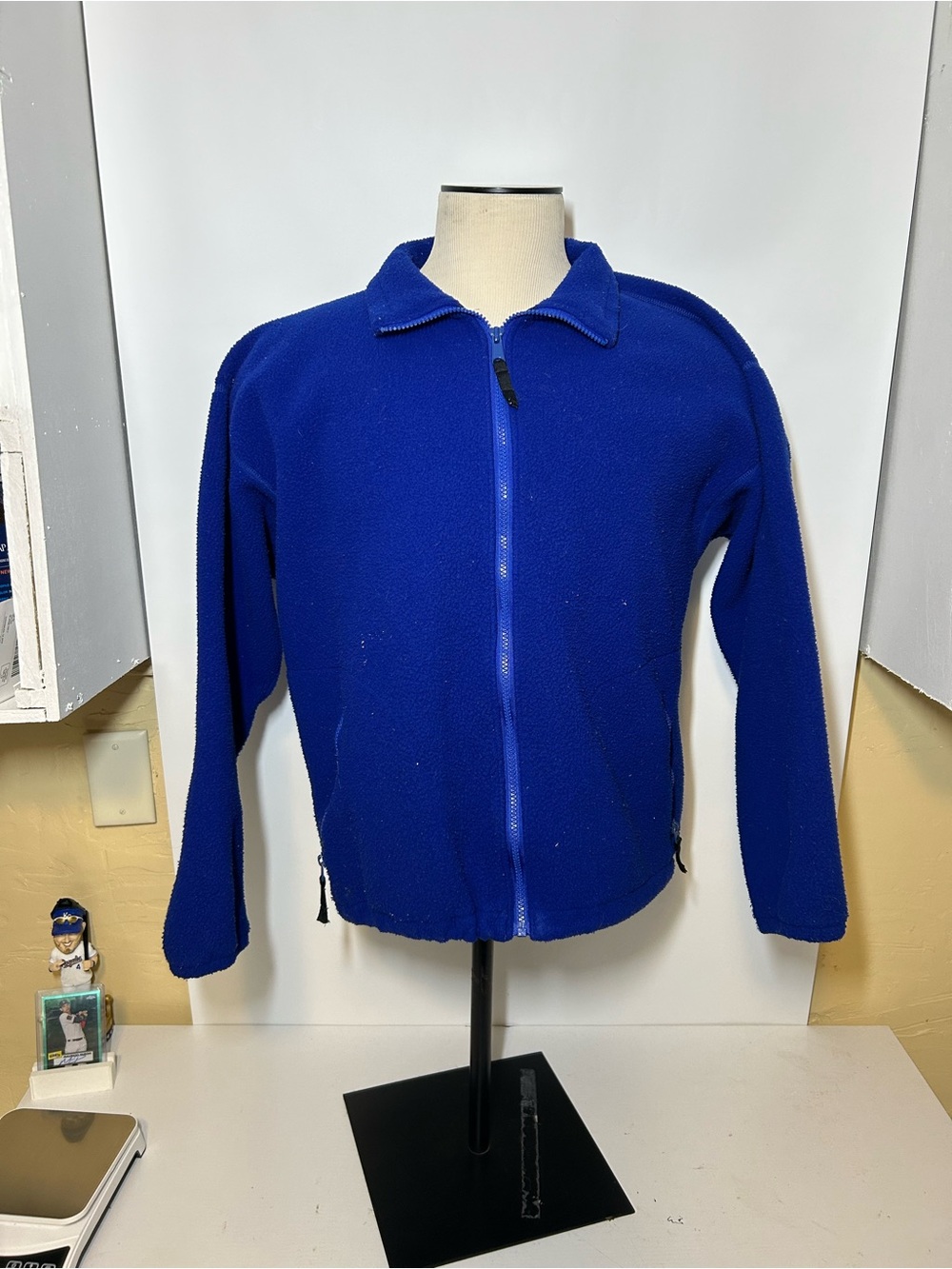 Womens vintage  Royal Blue Full-Zip Fleece Jacket